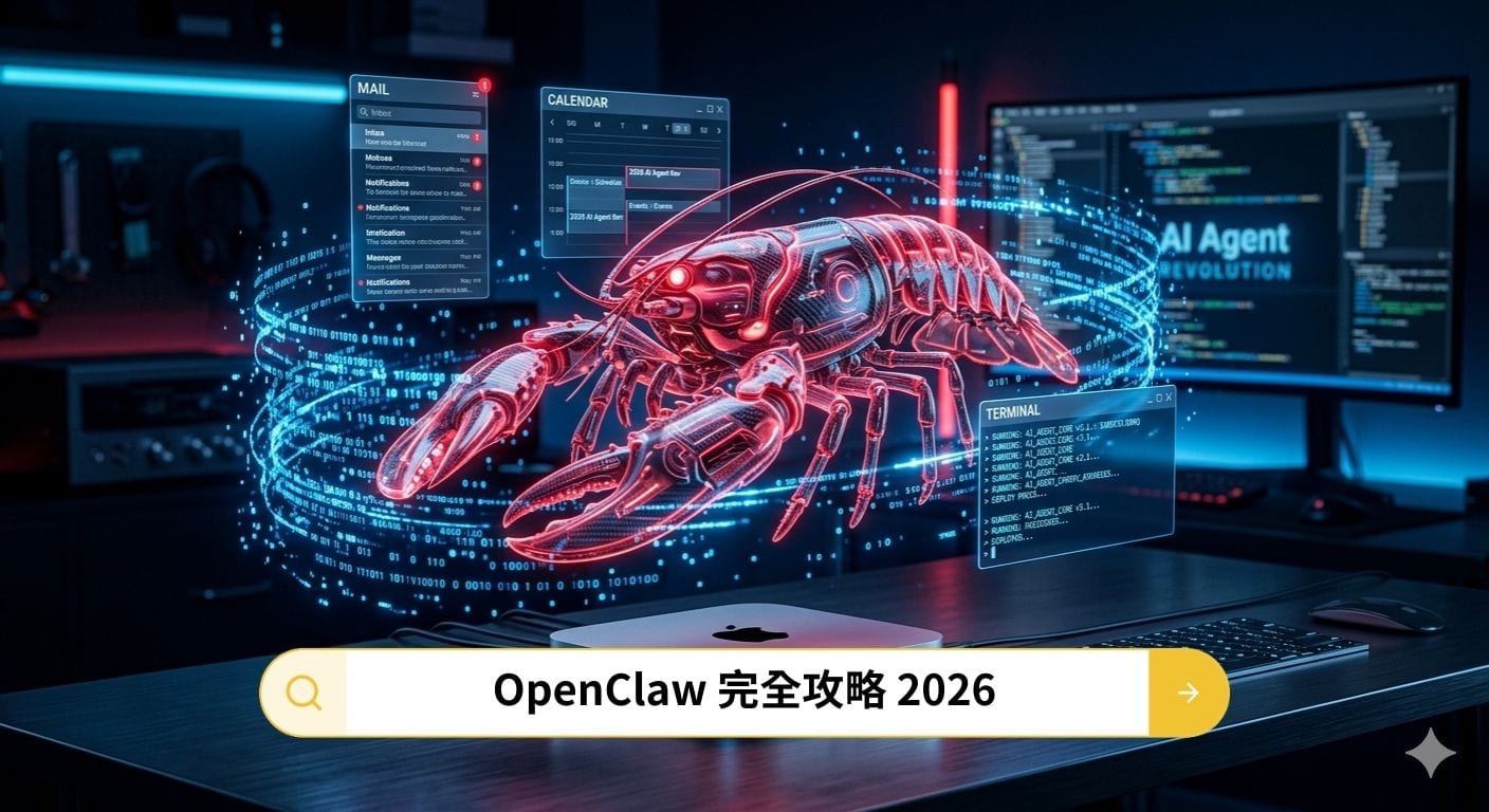OpenClaw 完全攻略 2026:從零建立你的 AI 數位分身(AI 小龍蝦終極教學)