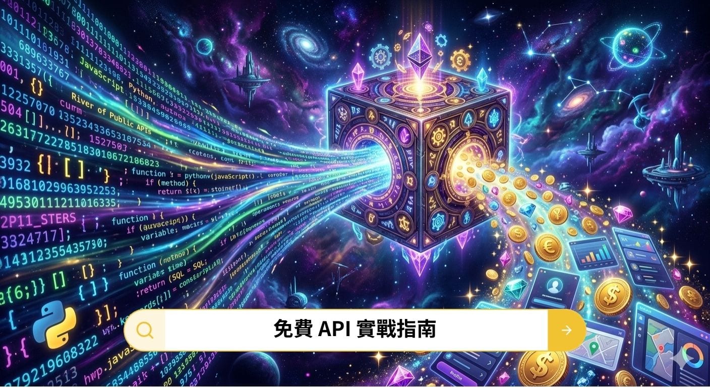 免費 API 實戰指南:用 Public APIs 找資料源,做出可收費的小工具